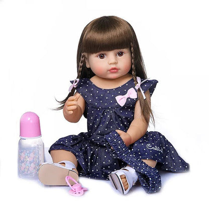 50CM Soft Silicone Reborn Toddler Doll - Sweet Face, Birthday/Christmas Gift
