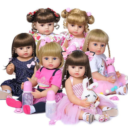 50CM Soft Silicone Reborn Toddler Doll - Sweet Face, Birthday/Christmas Gift