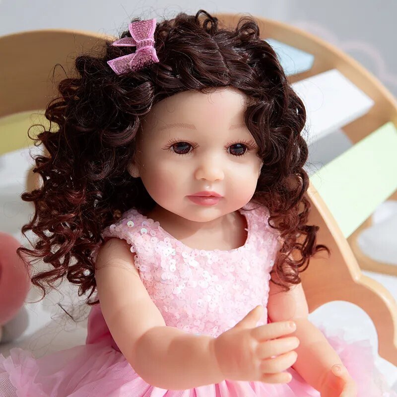 55CM Full Body Silicone Reborn Toddler - Soft Touch, Fashion Doll