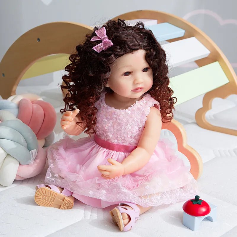 55CM Full Body Silicone Reborn Toddler - Soft Touch, Fashion Doll