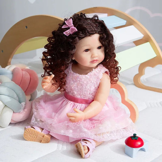 55CM Full Body Silicone Reborn Toddler - Soft Touch, Fashion Doll