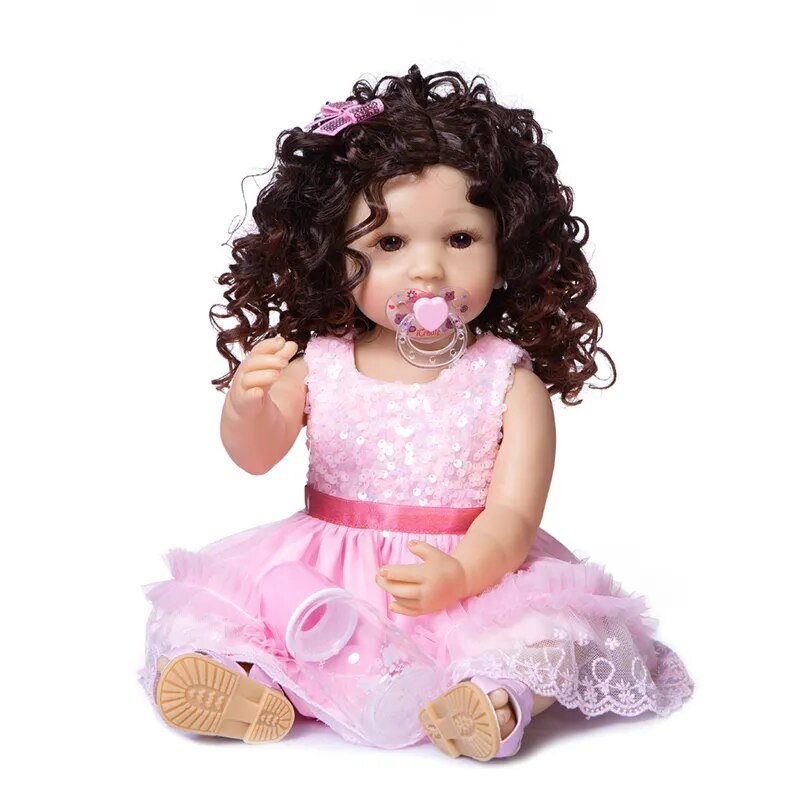 55CM Full Body Silicone Reborn Toddler - Soft Touch, Fashion Doll