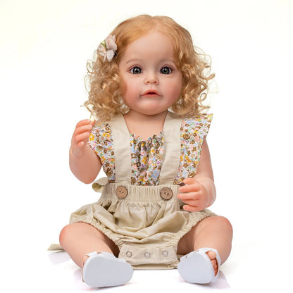 55cm Full-Body Silicone Reborn Toddler 'Princess Sue-Sue' Doll