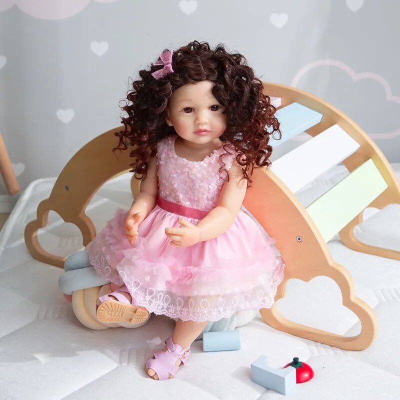 55CM Full Body Silicone Reborn Toddler - Soft Touch, Fashion Doll