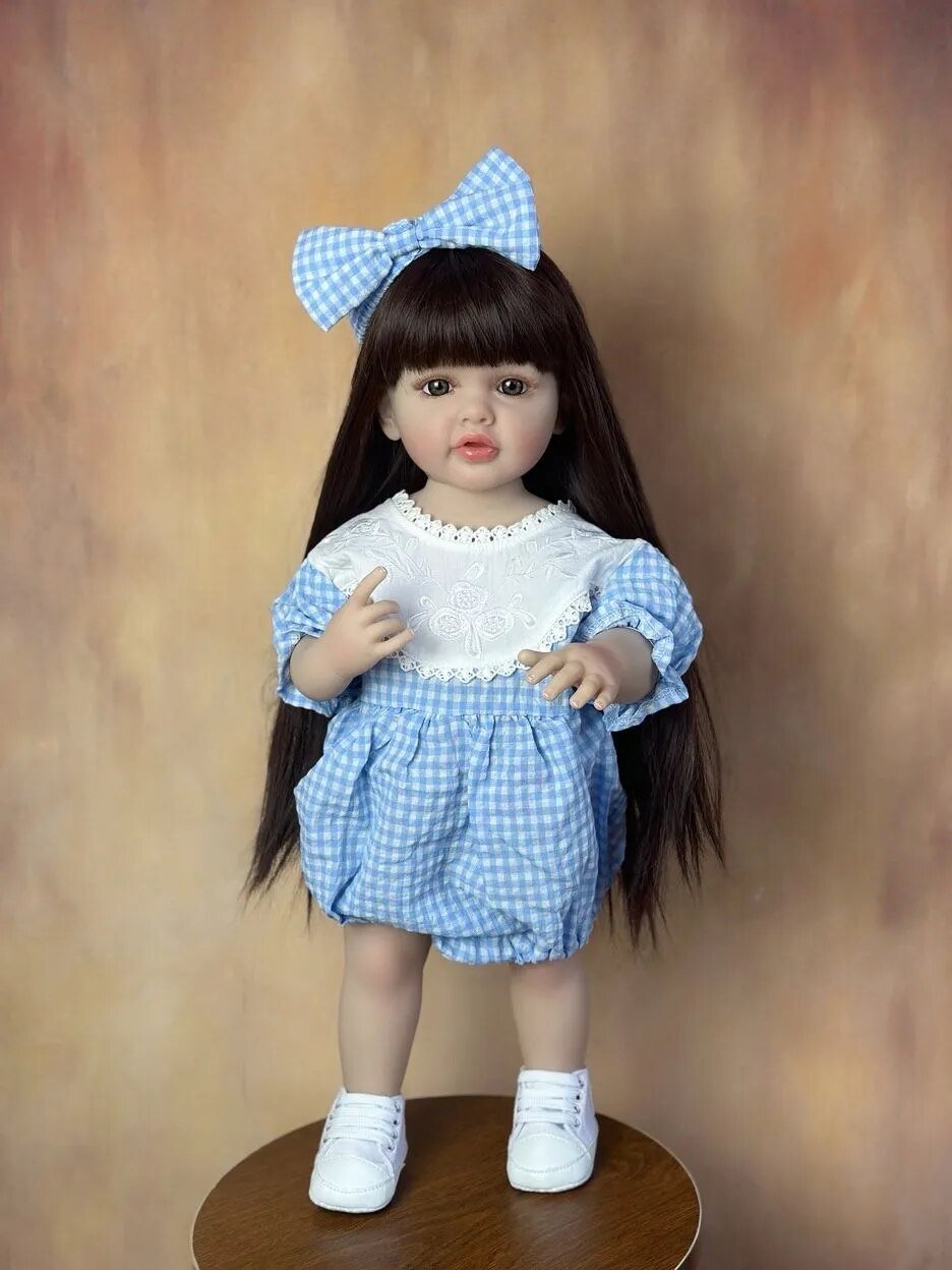 55CM Standing Reborn Doll - Soft Silicone Body, Birthday Gift