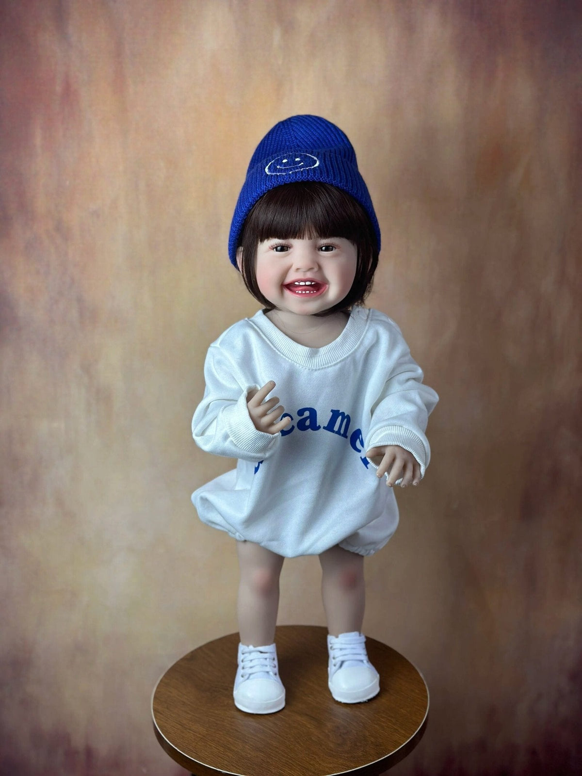 55CM Standing Reborn Doll - Soft Silicone Body, Birthday Gift