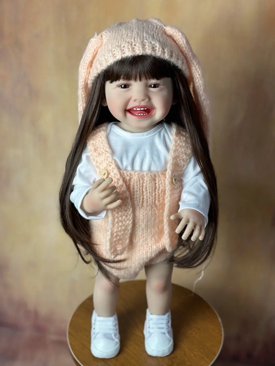 55CM Standing Reborn Doll - Soft Silicone Body, Birthday Gift