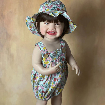 55CM Standing Reborn Doll - Soft Silicone Body, Birthday Gift