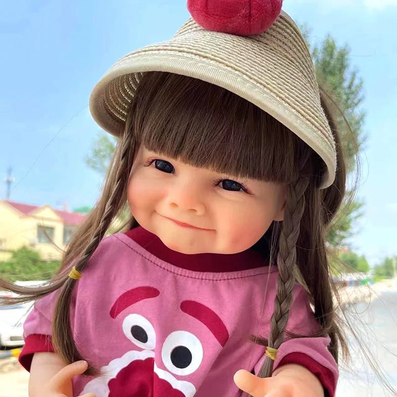 55cm Waterproof Reborn Doll - Silicone, Curly Hair, Bathable