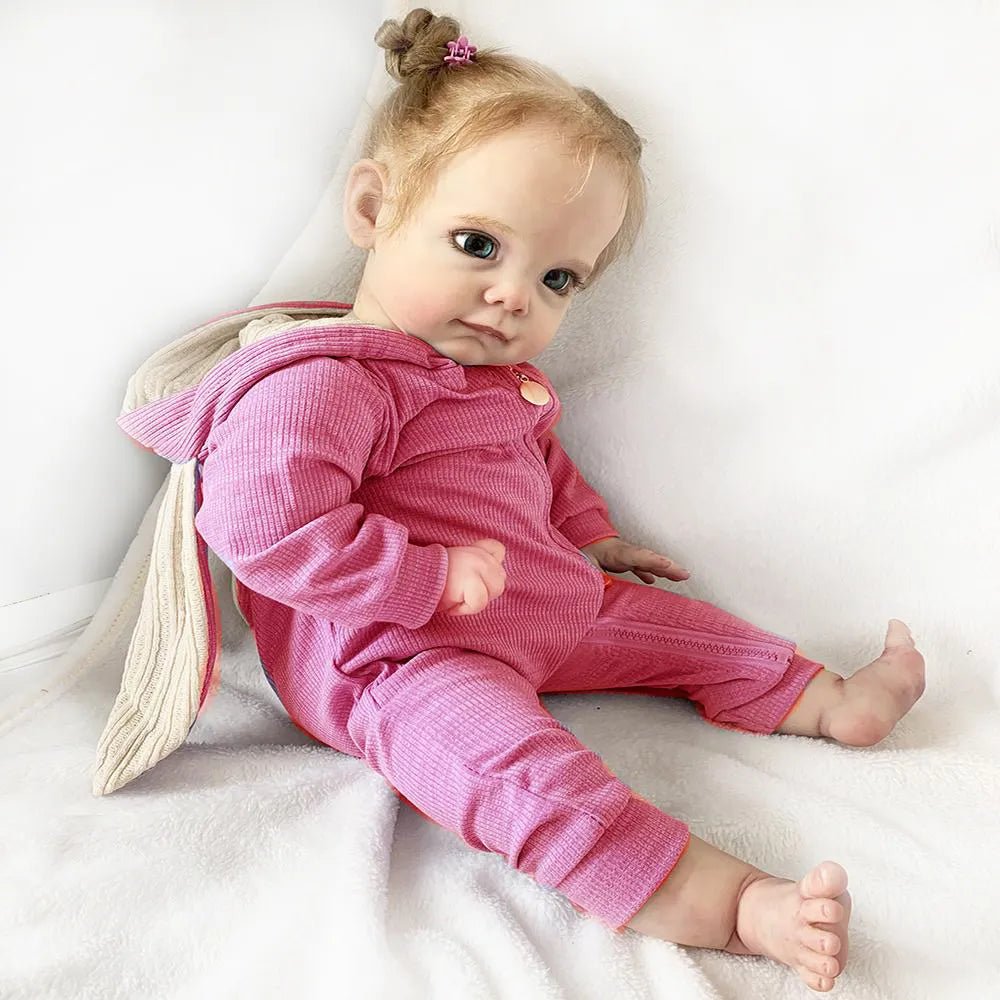 58cm Maggi Reborn Baby Doll - Handmade, Silicone, Root Hair
