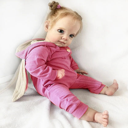 58cm Maggi Reborn Baby Doll - Handmade, Silicone, Root Hair
