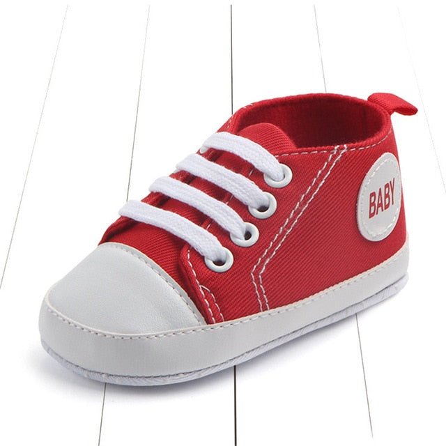 Classic Sports Baby Sneakers (Canvas, Cork Sole, 0–12M)