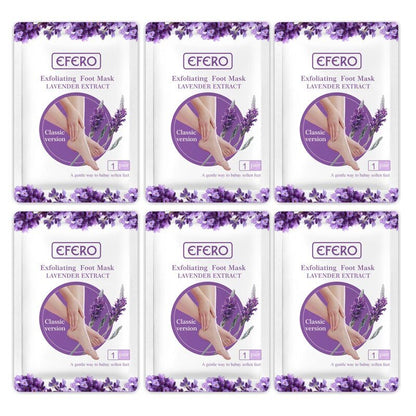 6pk Exfoliating Foot Masks - Peeling, Moisturizing Spa