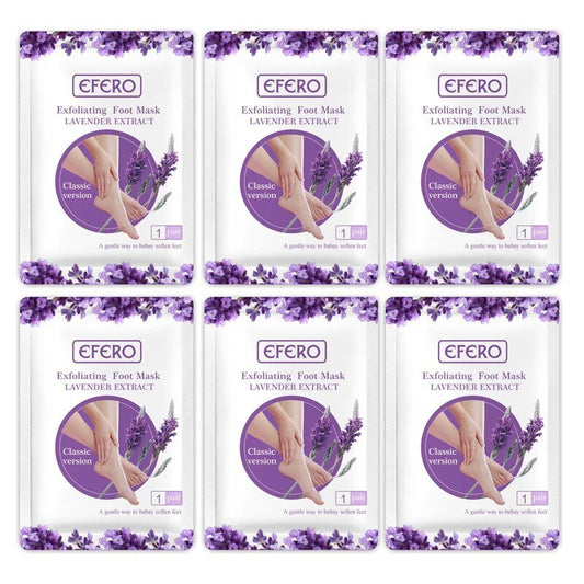 6pk Exfoliating Foot Masks - Peeling, Moisturizing Spa
