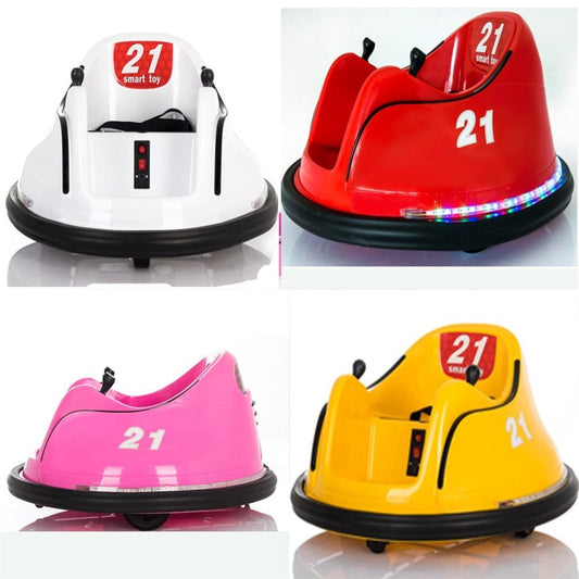 Ride-On Bumper Car for Toddlers, 6V with Lights & Remote (1.9 mph)