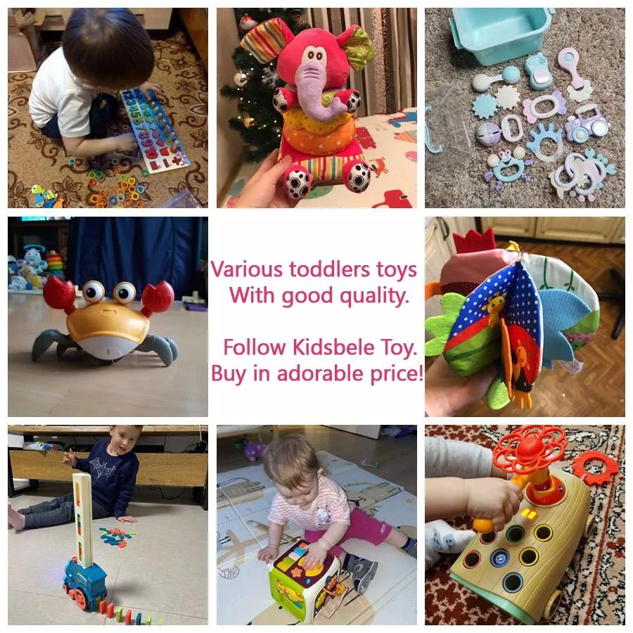 7-in-1 Baby Activity Cube - Shape Sorter, Bead Maze, Musical Learning Toy