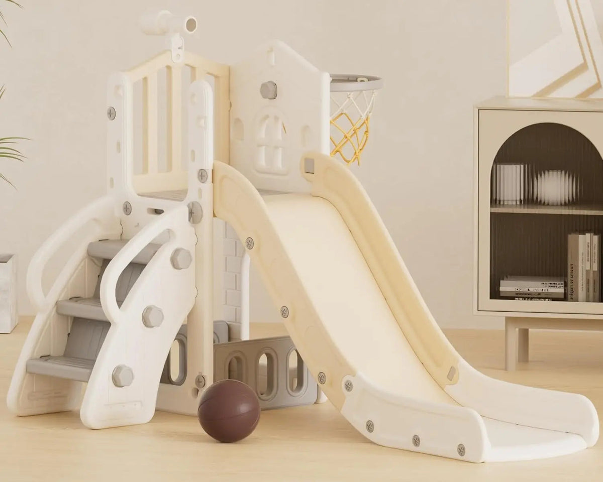7-in-1 Toddler Slide with Basketball & Mini Golf – Indoor/Outdoor
