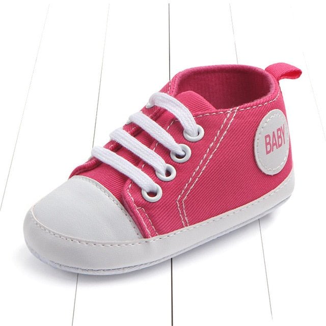 Classic Sports Baby Sneakers (Canvas, Cork Sole, 0–12M)