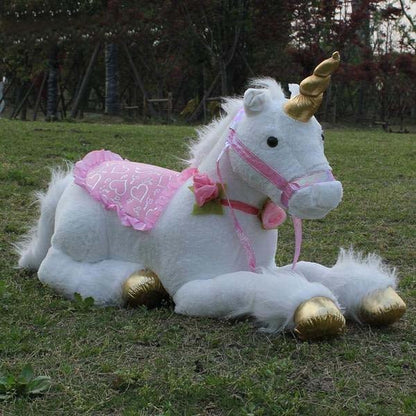 85cm Jumbo White Unicorn Plush Giant Stuffed Animal Horse Toy