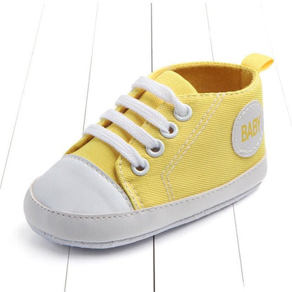 Classic Sports Baby Sneakers (Canvas, Cork Sole, 0–12M)
