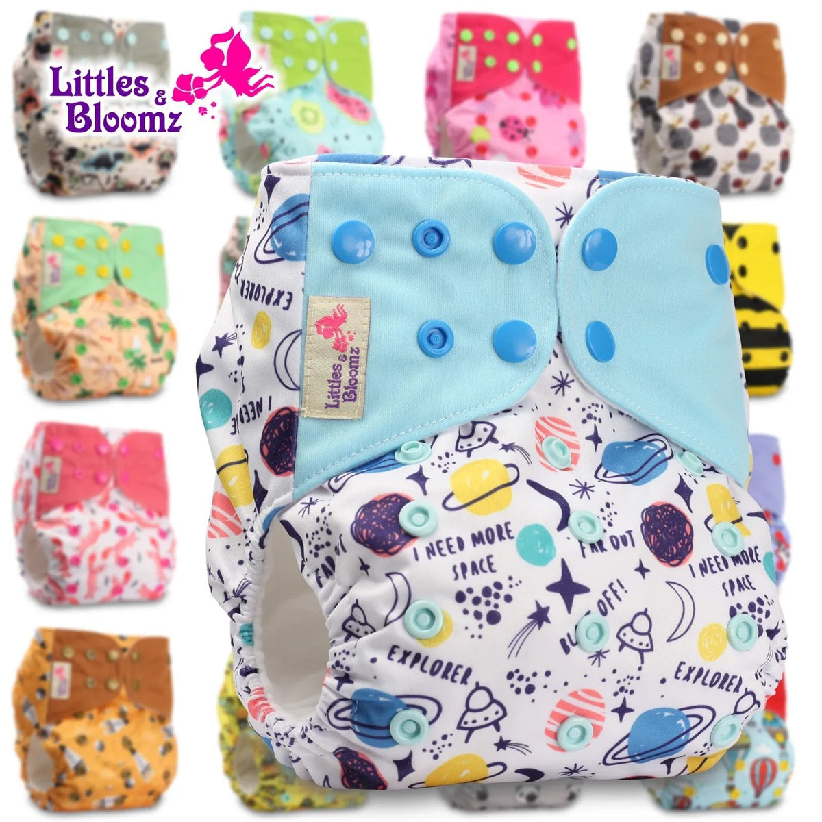 Adjustable Cloth Diaper 0-2yrs - Washable, Eco-Friendly Nappy