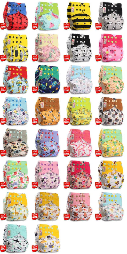 Adjustable Cloth Diaper 0-2yrs - Washable, Eco-Friendly Nappy