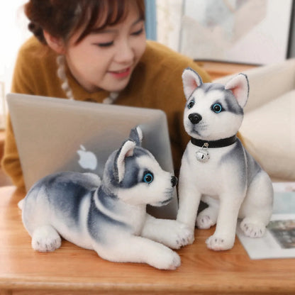 25/30cm Kawaii Husky Plush – Fluffy Soft Stuffed Dog