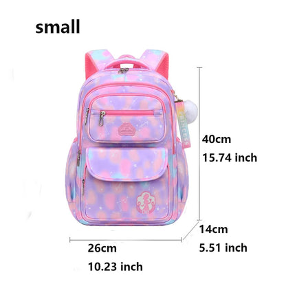 Pink Kawaii Girls School Backpack (Waterproof, 7–13Y)