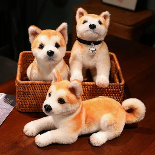 Lifelike Akita & Shiba Inu Plush - Cute Stuffed Animal Toy