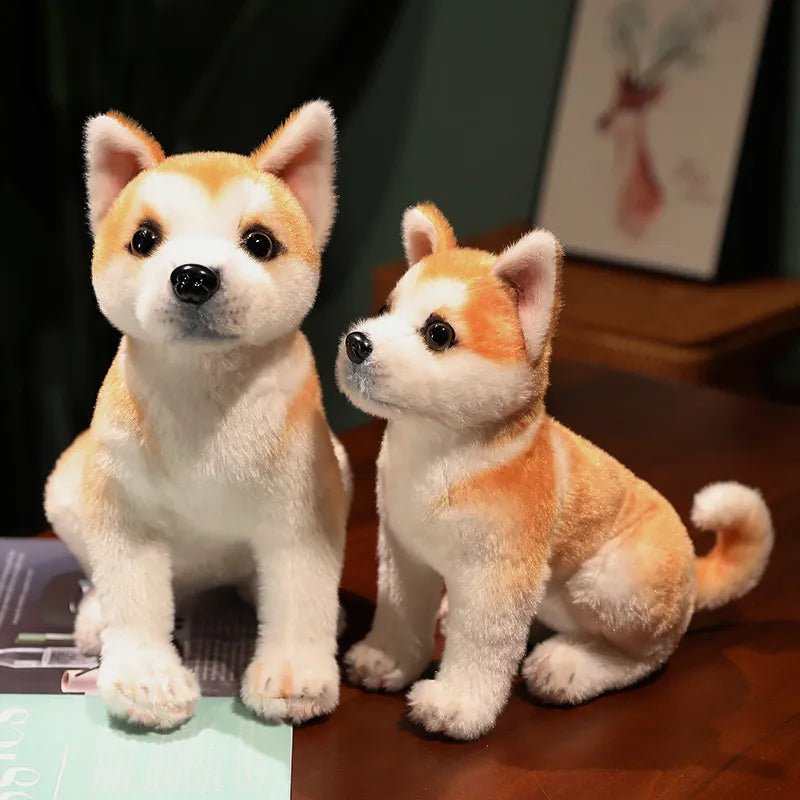 Lifelike Akita & Shiba Inu Plush - Cute Stuffed Animal Toy