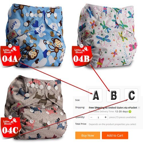 Baby Washable Reusable Cloth Pocket Nappy Diaper