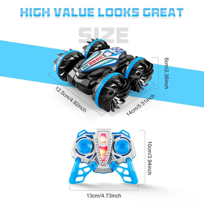 2.4G Amphibious Stunt RC Vehicle, Double-Sided, Kids' Electric Toy