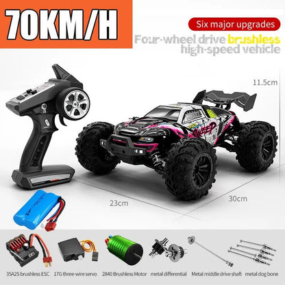 75KM/H 4x4 RC Monster Truck - LED, Brushless, 1/16 Scale