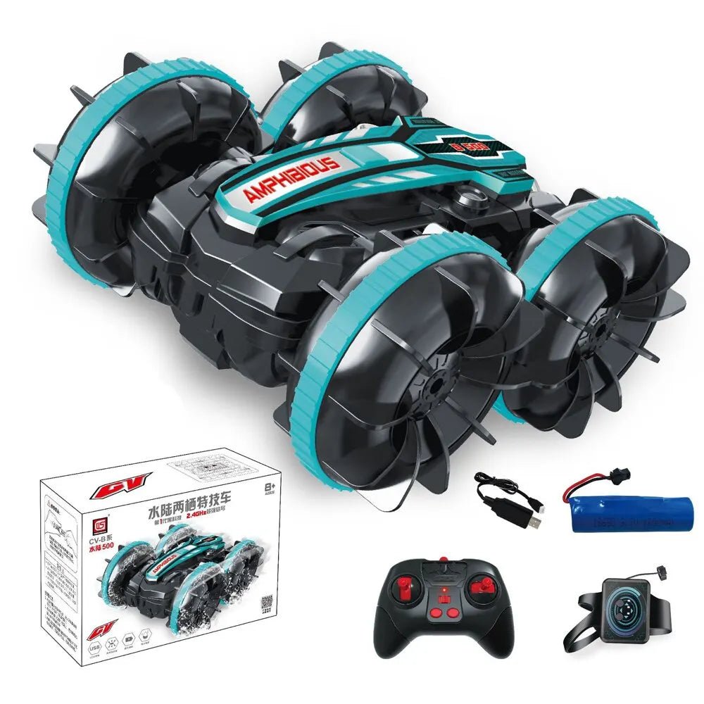 Amphibious RC Stunt Car - Double-Sided Flip, Drift Vehicle