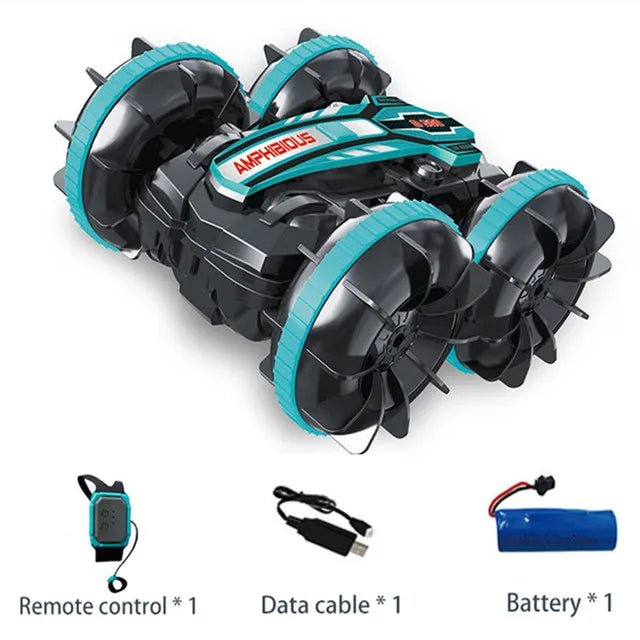 2.4G Amphibious Stunt RC Vehicle, Double-Sided, Kids' Electric Toy