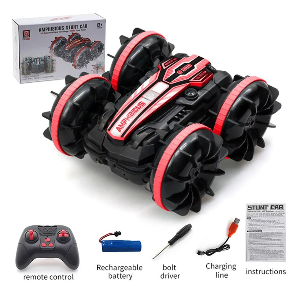 Amphibious RC Stunt Car - Double-Sided Flip, Drift Vehicle