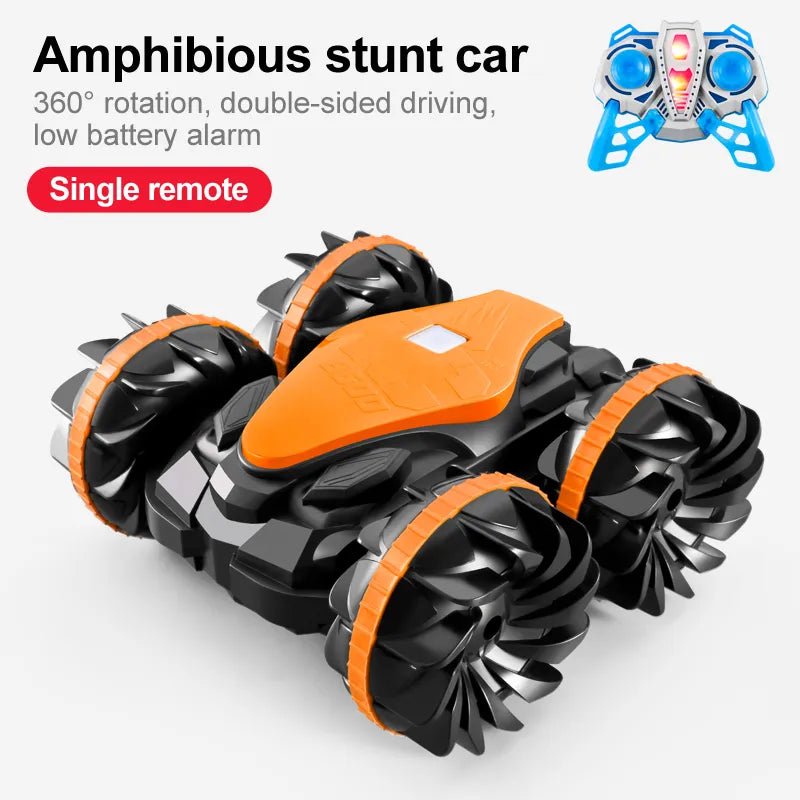 2.4G Amphibious Stunt RC Vehicle, Double-Sided, Kids' Electric Toy