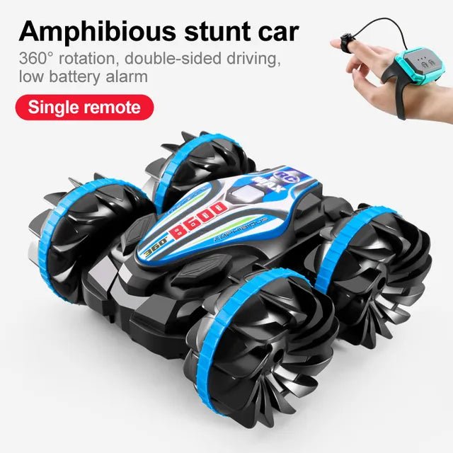 2.4G Amphibious Stunt RC Vehicle, Double-Sided, Kids' Electric Toy