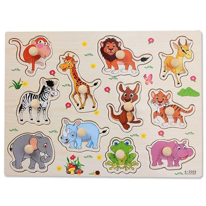 Montessori Wooden Puzzle Games for Babies 1-3 Years
