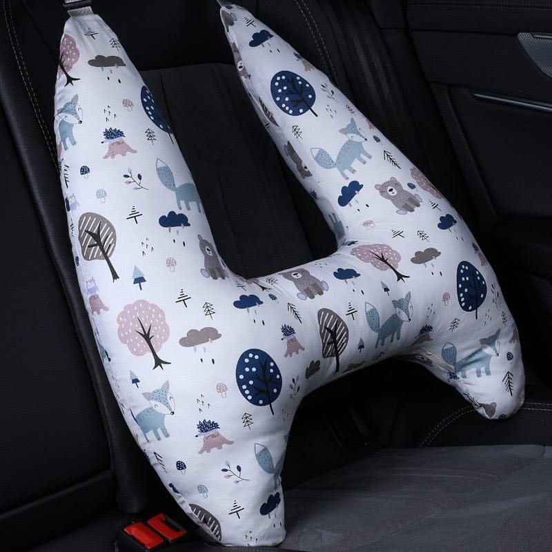 U-Shape Kids Travel Pillow with Cute Animal Pattern