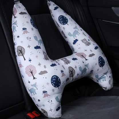 U-Shape Kids Travel Pillow with Cute Animal Pattern