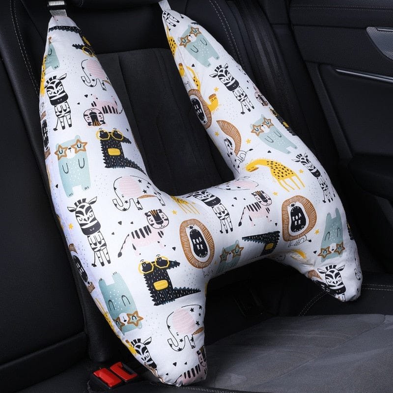 U-Shape Kids Travel Pillow with Cute Animal Pattern