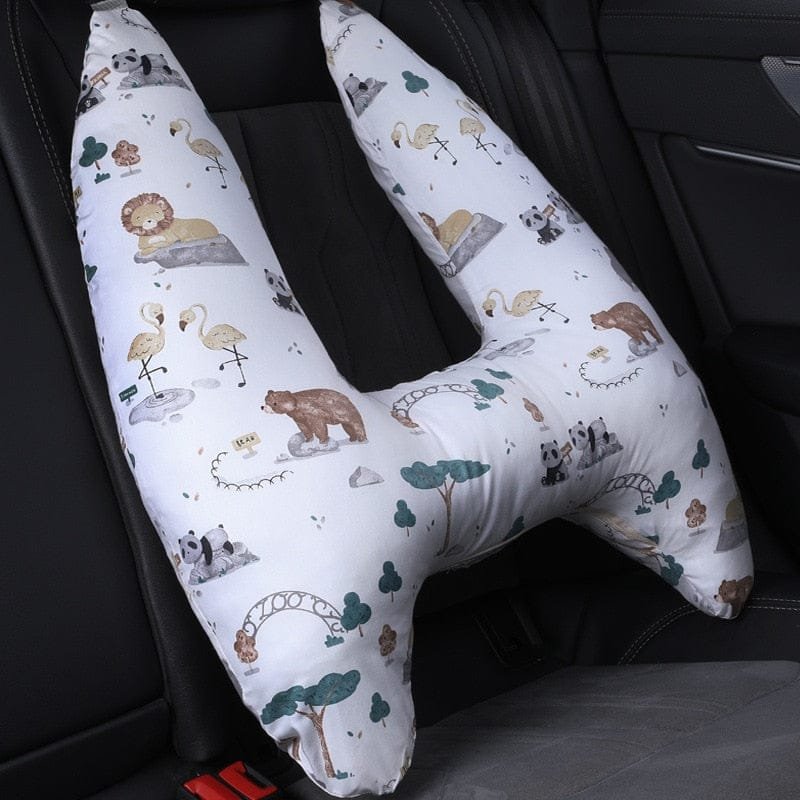 U-Shape Kids Travel Pillow with Cute Animal Pattern