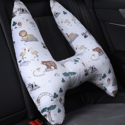U-Shape Kids Travel Pillow with Cute Animal Pattern