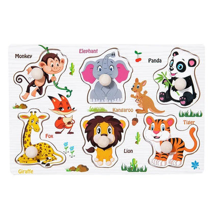 Montessori Wooden Puzzle Games for Babies 1-3 Years