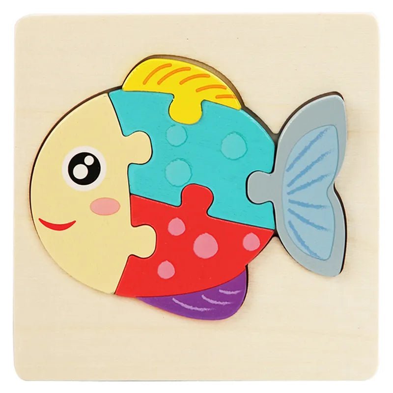 Colorful Animal Wooden Puzzle - Kids' Educational Jigsaw Toy