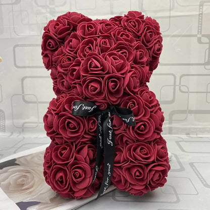 25cm Red Rose Teddy Bear - Ideal Valentine's Day & Christmas Gift