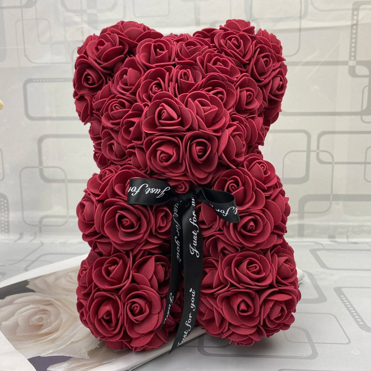 25cm Red Rose Teddy Bear - Ideal Valentine's Day & Christmas Gift