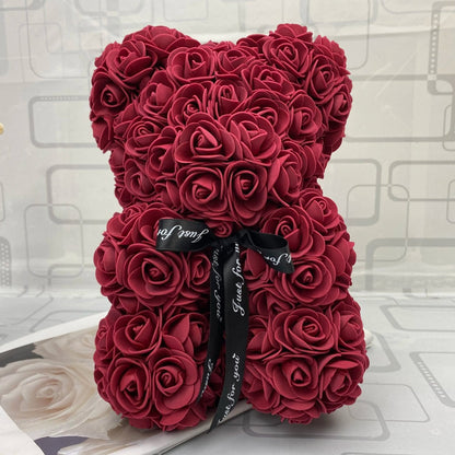 25cm Red Rose Teddy Bear - Ideal Valentine's Day & Christmas Gift