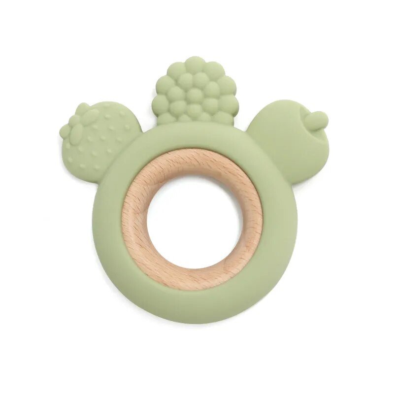 Let's Make Rudder-Shape Silicone & Wooden Teether Toy
